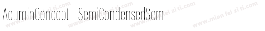 AcuminConcept SemiCondensedSemibold字体转换